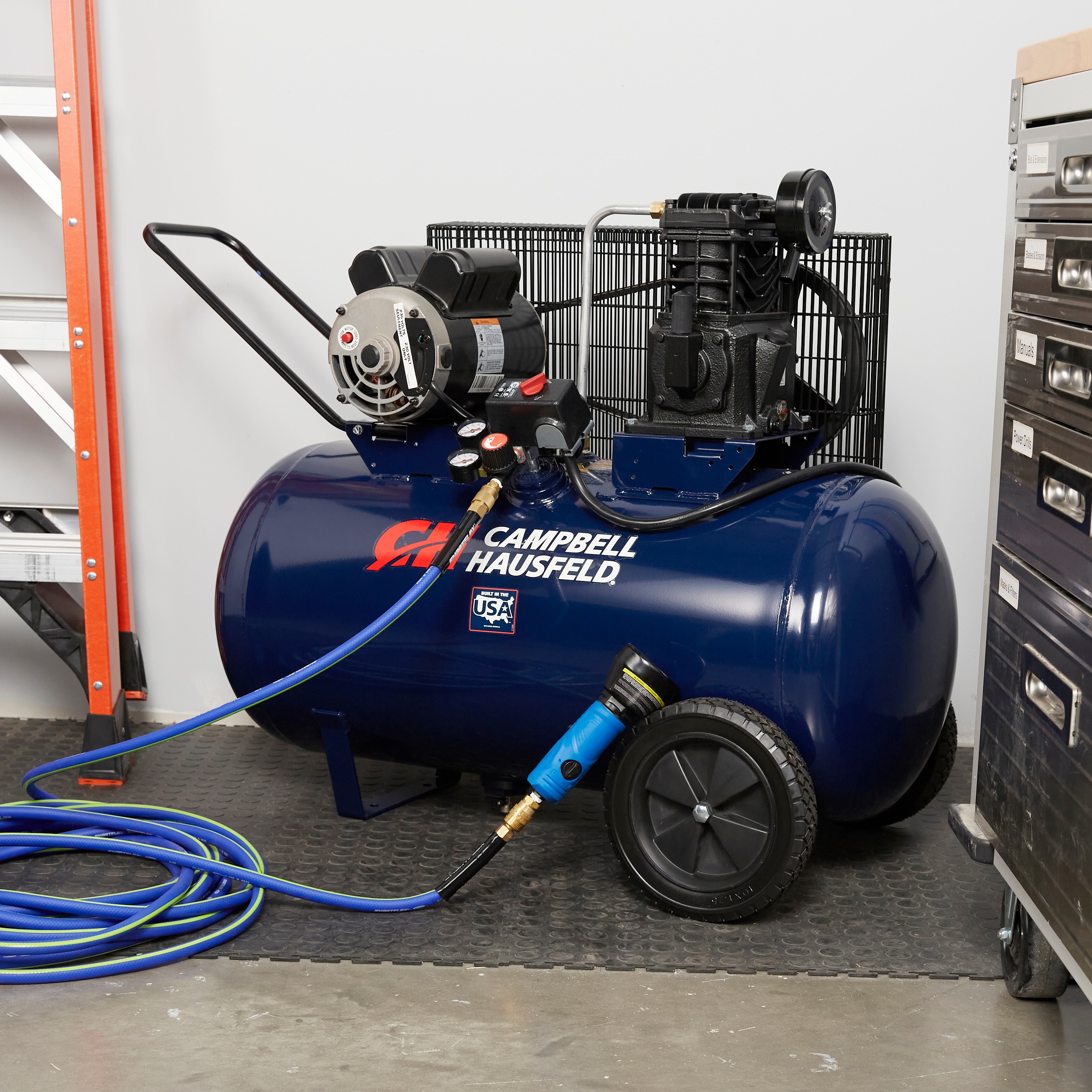 Campbell Hausfeld Compresor de Aire Eléctrico Portátil de 30 Galones y 135 PSI Horizontal - VT6271
