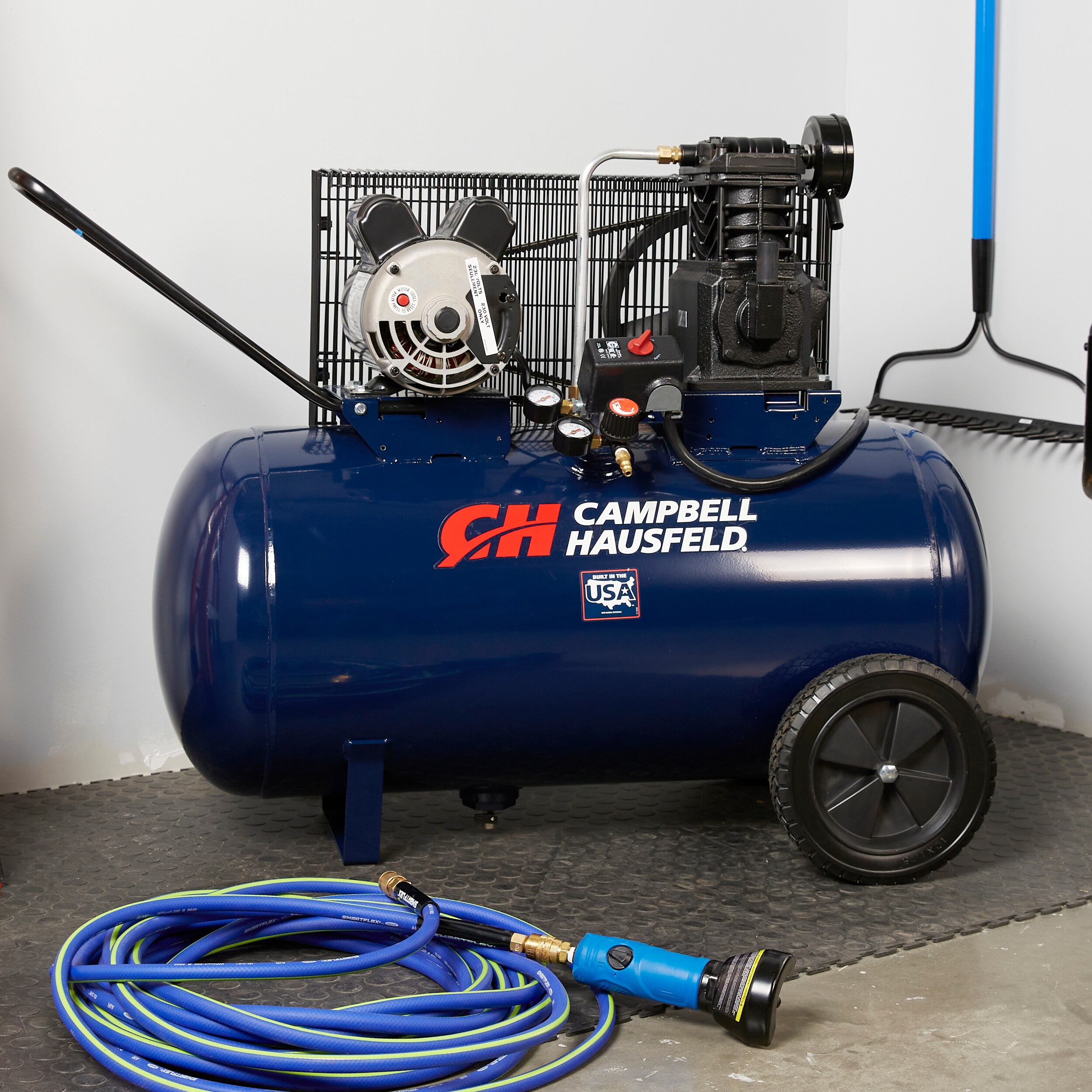 Campbell Hausfeld Compresor de Aire Eléctrico Portátil de 30 Galones y 135 PSI Horizontal - VT6271