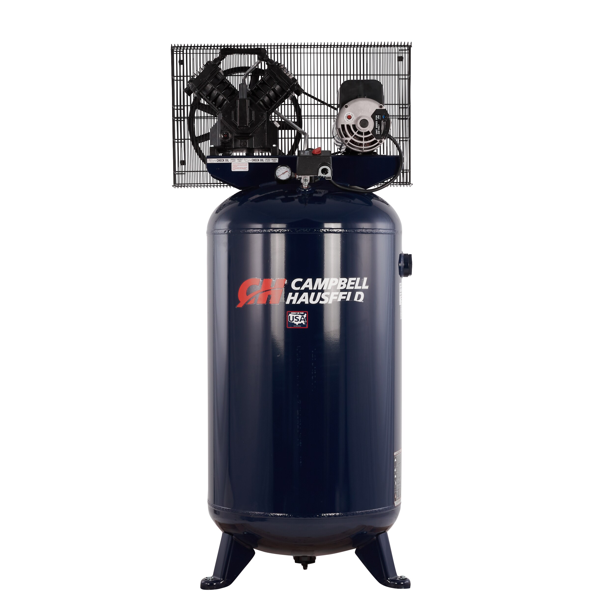 Compresor de aire eléctrico vertical estacionario de 80 galones Campbell Hausfeld 135 PSI - TQ3104