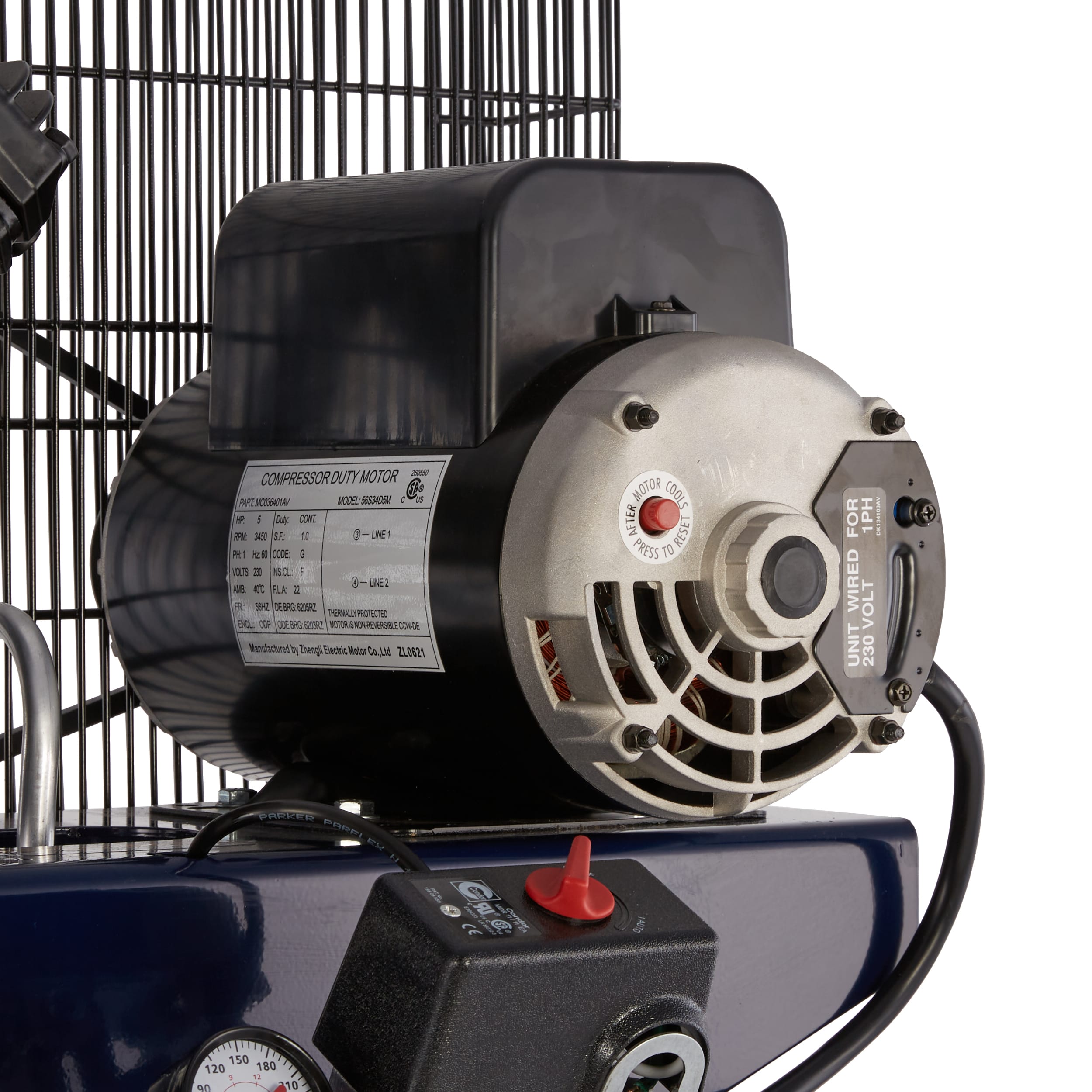 Compresor de aire eléctrico vertical estacionario de 80 galones Campbell Hausfeld 135 PSI - TQ3104