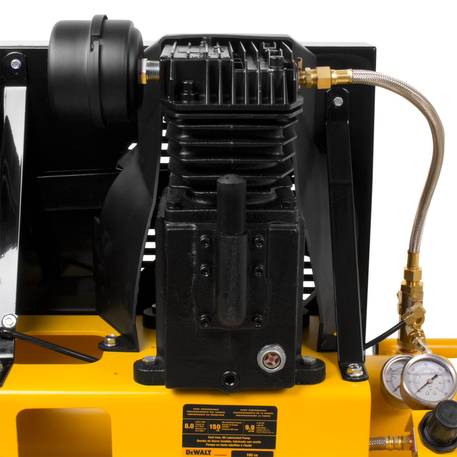 DEWALT Compresor de aire portátil de gasolina de 8 galones y 150 PSI tipo perro caliente - DXCMTB5590856