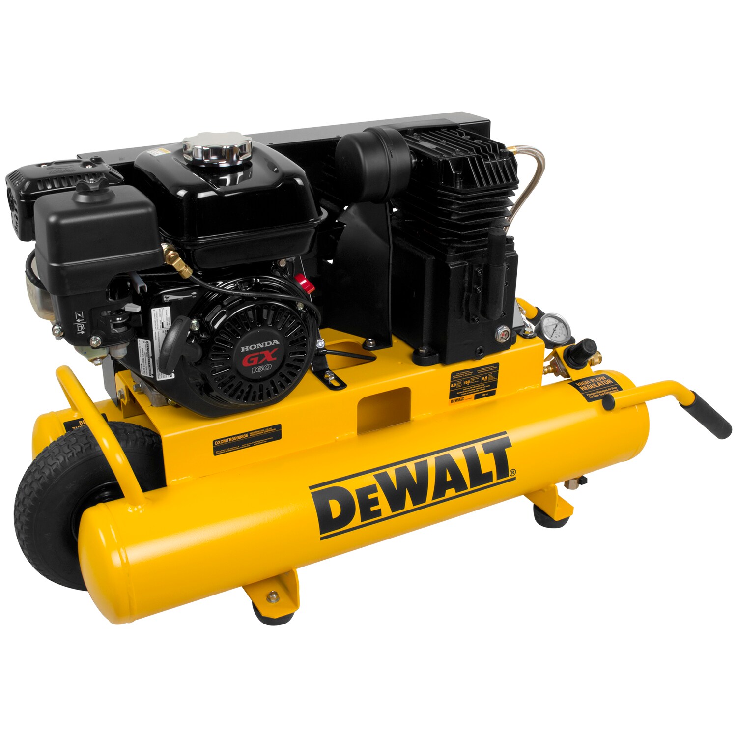 DEWALT Compresor de aire portátil de gasolina de 8 galones y 150 PSI tipo perro caliente - DXCMTB5590856