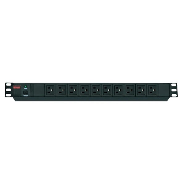 Maruson Basic 10 Port Circuit Breaker with Prompt Overload Protection NEMA 5-15 Power Distribution Unit - MA371673