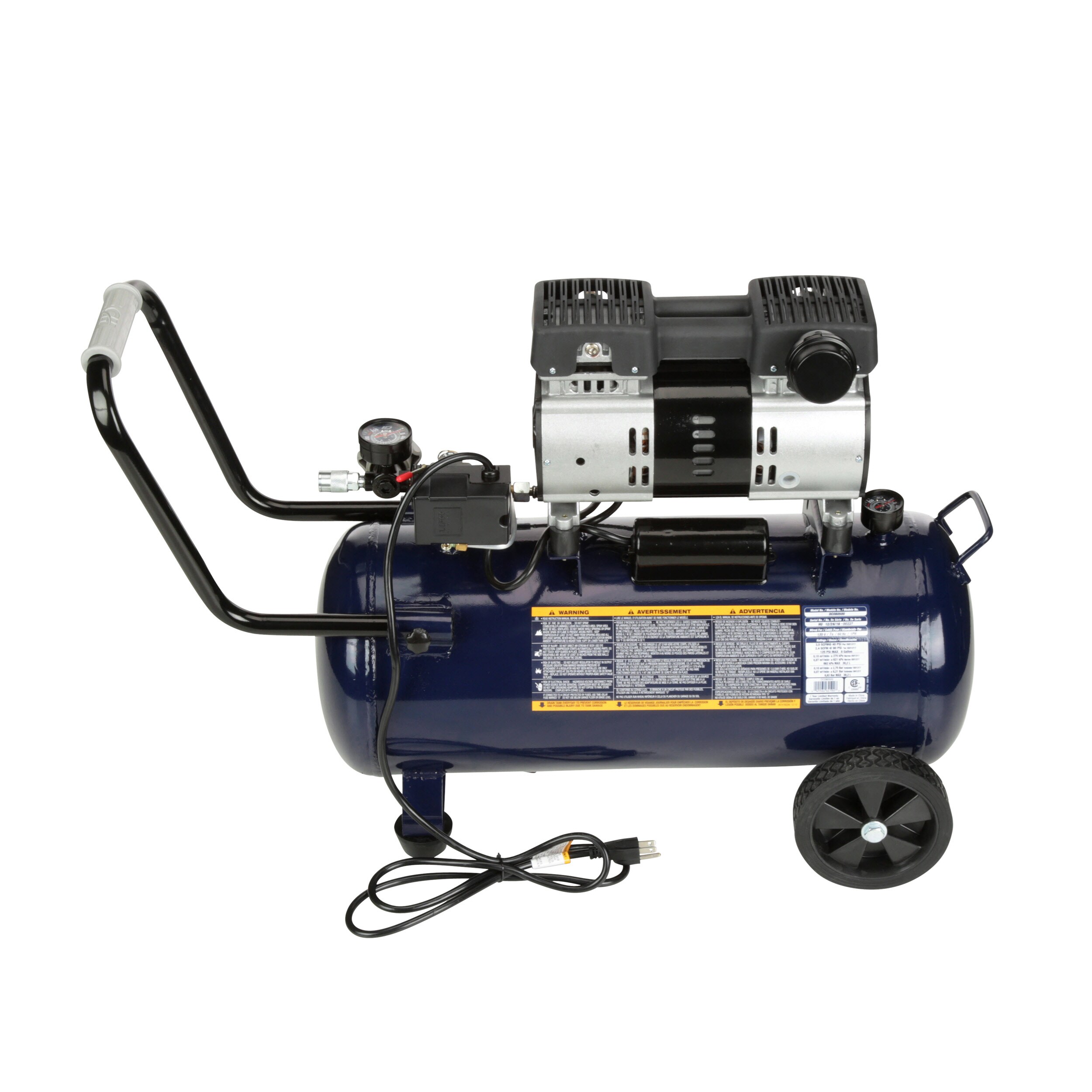 Compresor de aire eléctrico portátil Campbell Hausfeld de 8 galones y 125 PSI tipo Hot Dog - DC080500