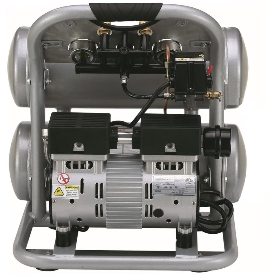 Herramientas de Aire de California Compresor de Aire Estacionario Eléctrico de 4.6 Galones con Doble Tanque a 120 PSI - 4610AC