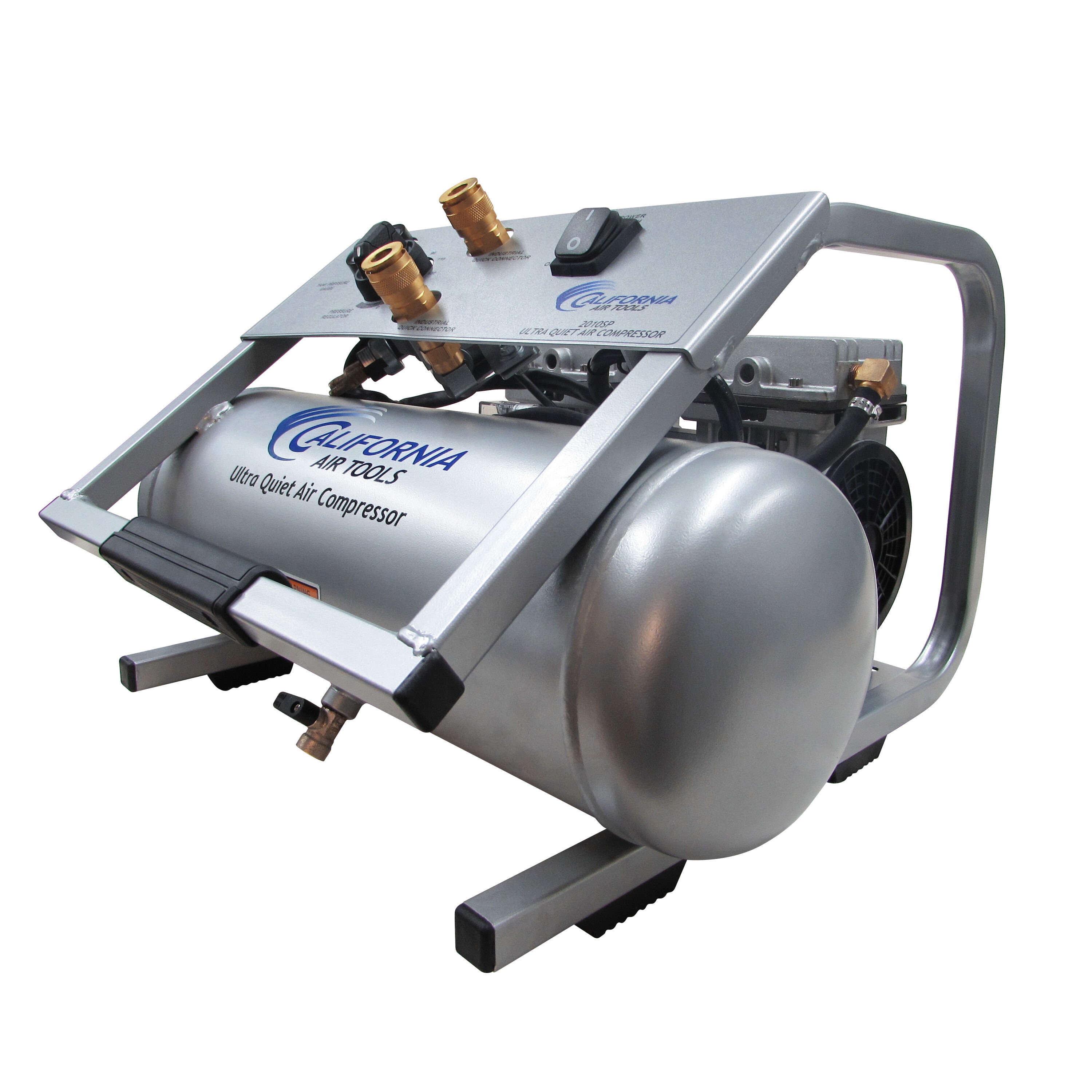 Herramientas de Aire de California Herramientas de Aire de California Compresor de Aire de Perro Caliente Portátil Eléctrico de 2 Galones a 135 PSI - CAT-2010SP.