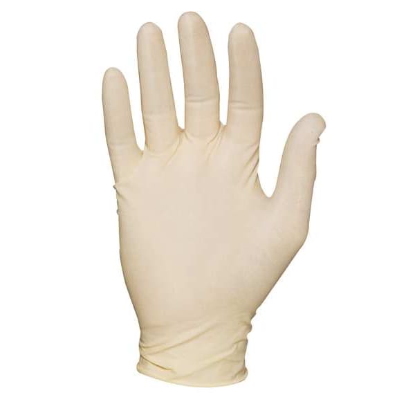 Guantes de examen Ansell Microflex MF-300, 6.3 mil, látex de caucho natural, sin polvo, S (7), Natural, paquete de 100 - MF-300-S