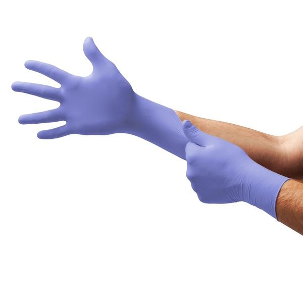 Ansell TouchNTuff 92-675, Guantes desechables de nitrilo con yemas texturizadas, 4.3 mil en palma, nitrilo, S - 92-675