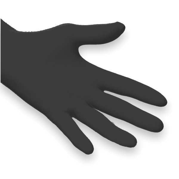 Guantes de exploración de nitrilo Ansell Microflex Onyx, puntas de los dedos texturizadas, 3.5 mil, sin talco, XL, negro, paquete de 100 - N644.