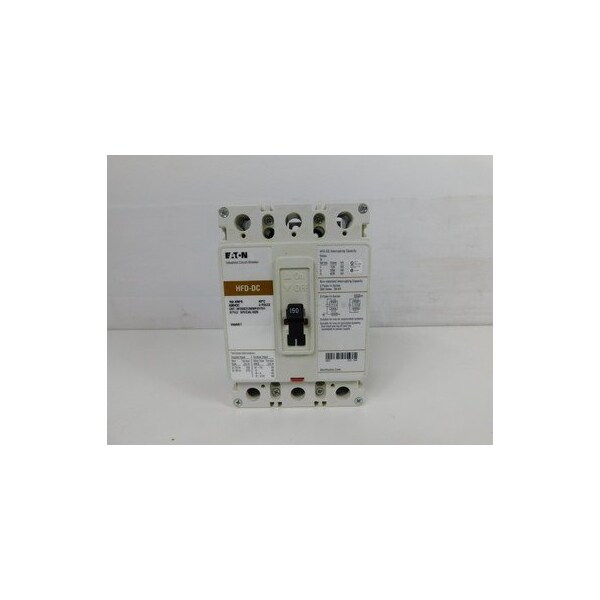 Eaton Molded Case Breakers MCCBs HFD 3P 150A 600V 50/60Hz 3Ph F Frame 1BOX - HFDDC3150WF01Y31