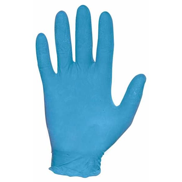 Ansell TouchNTuff 92-575, Guantes Desechables de Nitrilo, 4.3 mil en la Palma, Grado Alimenticio, con Polvo, Talla L, Paquete con 100 piezas, Azules - 92-575