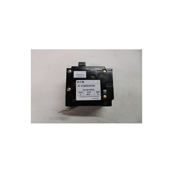 Eaton Miniature Circuit Breakers MCBs BA 2P 15A 120/240V 50/60Hz 1Ph - BAB2015HVH08