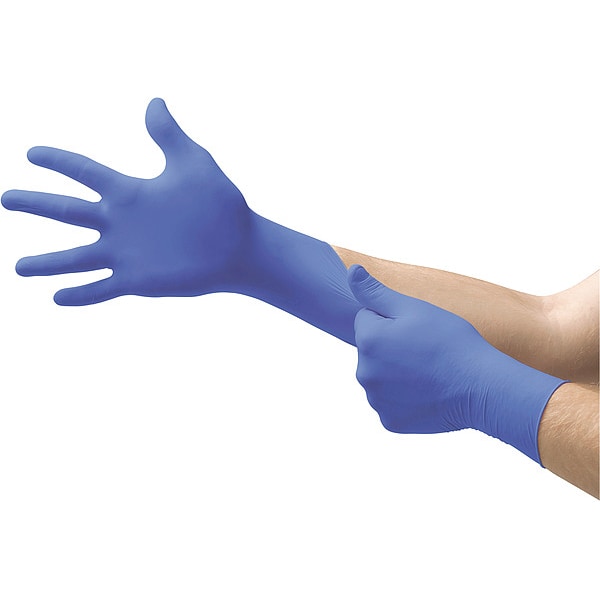 Ansell N27, Guantes Desechables con Textura Completa, Palma de 3.9 mil, Nitrilo, Sin Polvo, Talla L (9), Paquete de 100, Azules - N273