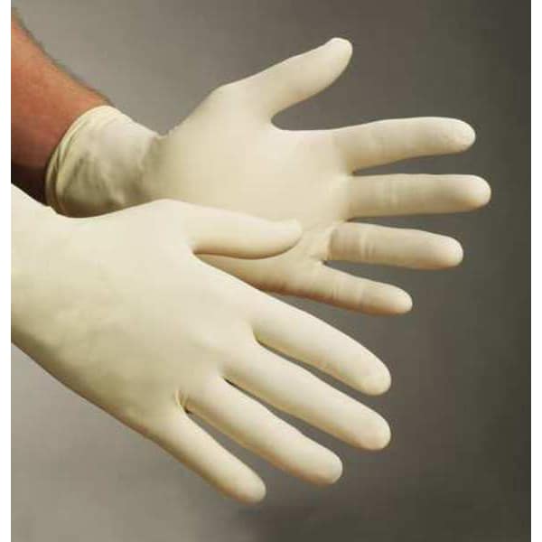 Ansell L92, Guantes de Examen, 5.1 mil Palm, Látex, sin Polvo, L (9), 100 PK, Beige - L923