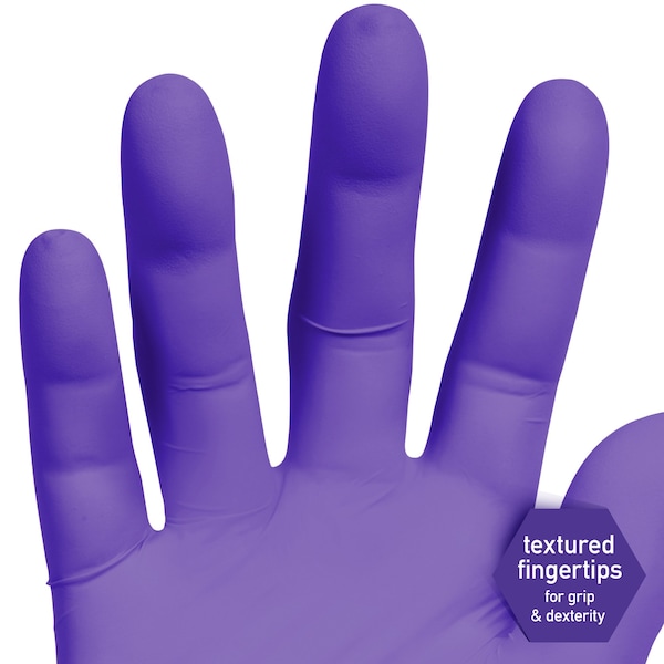 Kimtech Morado Nitrilo-Xtra, Guante Desechable, 6 mil Palm, Nitrilo, Libre de Polvo, XS (6), 500 PK, Morado - 55090