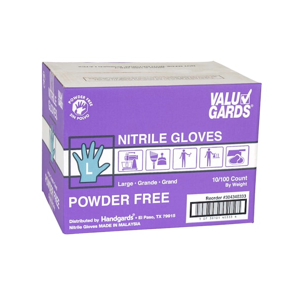Valugards Valugards Morado, Guantes Desechables de Nitrilo, Nitrilo, Libre de Polvo, L, 1000 piezas, Morado - 304340333