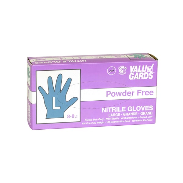 Valugards Valugards Morado, Guantes Desechables de Nitrilo, Nitrilo, Libre de Polvo, L, 1000 piezas, Morado - 304340333