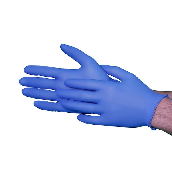 Vguard A14C1, Guante de examen, 2.8 mil Palm, Nitrilo, sin polvo, Pequeño, 2000 paq., Azul - A14C11