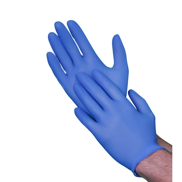 Vguard A14C1, Guante de examen, 2.8 mil Palm, Nitrilo, sin polvo, Pequeño, 2000 paq., Azul - A14C11