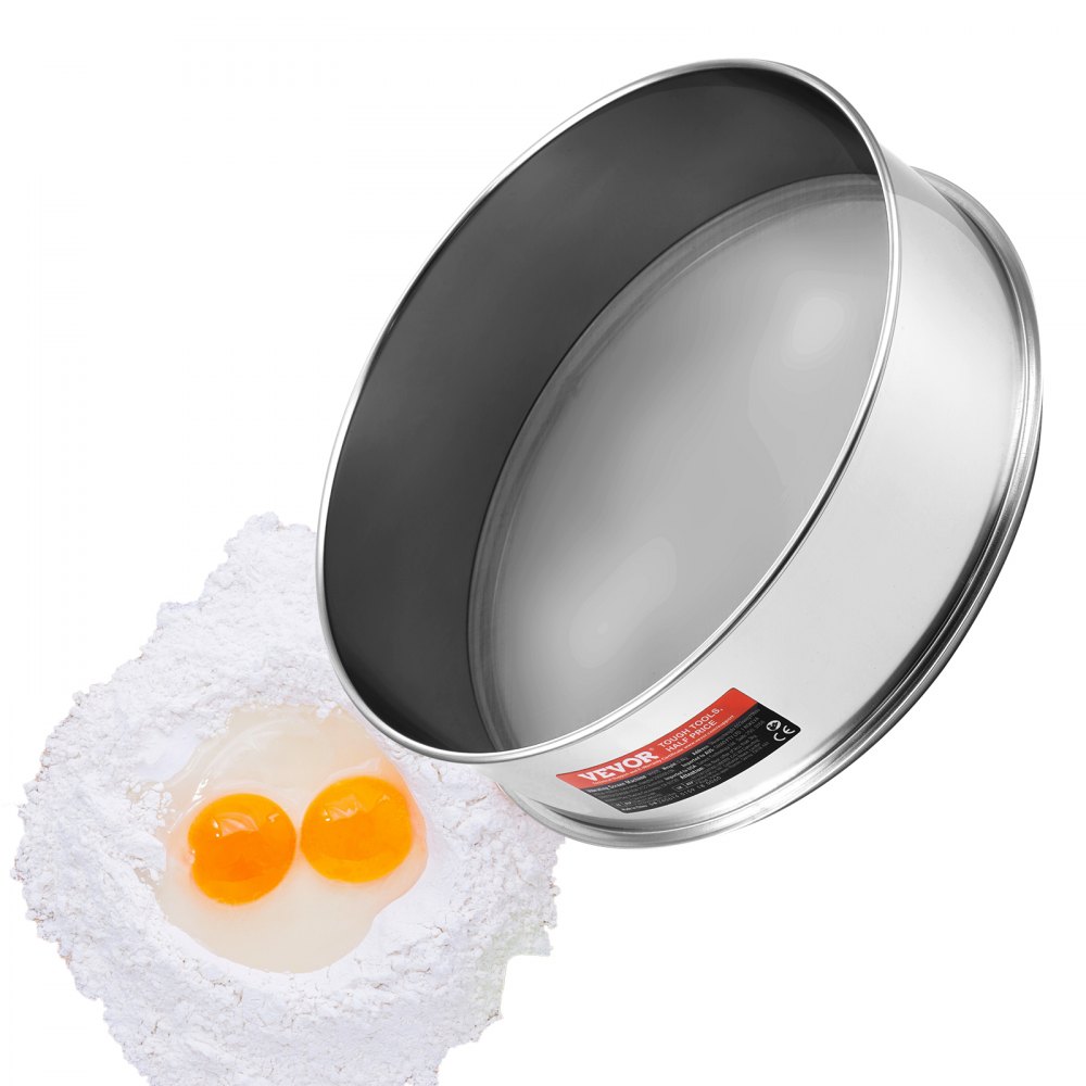 VEVOR Flour Sieve Fine Mesh Stainless Steel 150 Mesh Flour Sifter for Baking - SW150M000000HFN4XV0