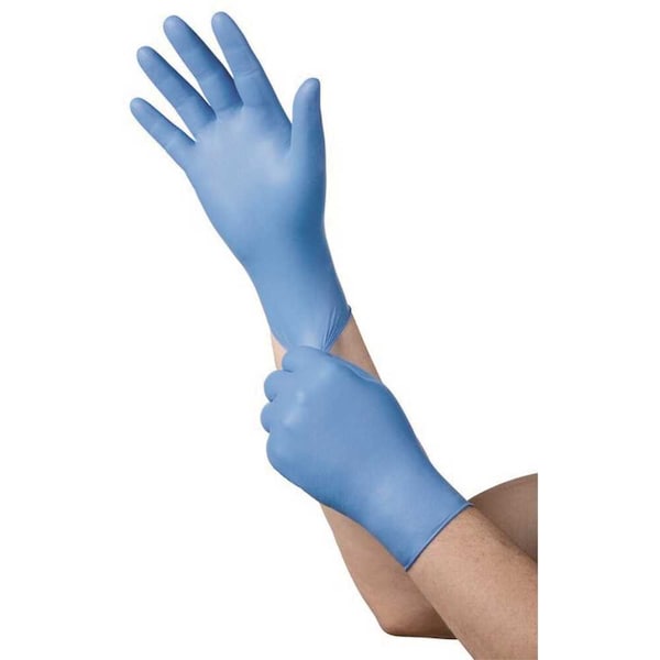 Tradex Ambitex, Guantes de Examen de Nitrilo, 3.5 mil de Palma, Nitrilo, Sin Polvo, L, 100 piezas, Azul - NLG5201