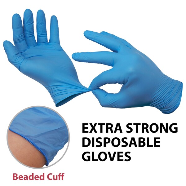 Guantes desechables de nitrilo Kleen Chef, nitrilo, sin polvo, XL, paquete de 100, azules - KC-MS-XL-DNG-1BL-Z
