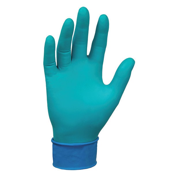 Ansell 93-360, Guantes desechables resistentes a químicos para sala limpia, 7.87 mil en la palma, de Nitrilo, sin polvo, Talla L - 93-360