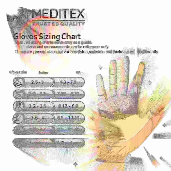 Guantes de examen de nitrilo Meditex, 4 mil de grosor en la palma, sin látex, sin polvo, color violeta azul, paquete de 100, talla L-L