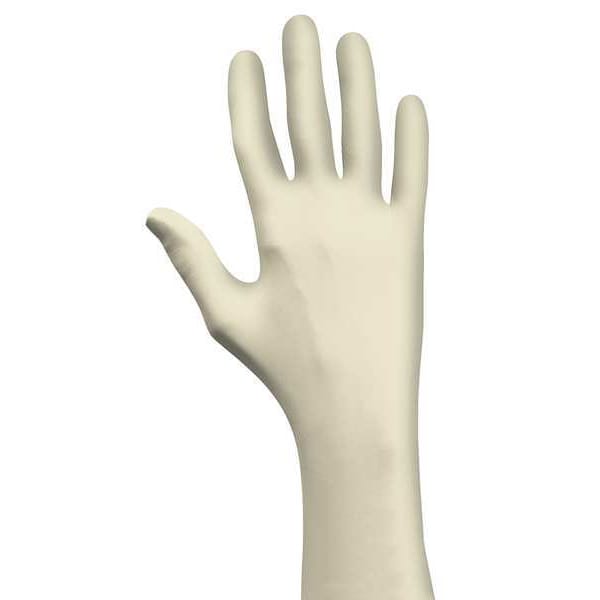 Guantes desechables de látex Showa 5005PF, palma de 5 mil, látex, sin polvo, XL (10), paquete de 100, color beige - 5005PFXL
