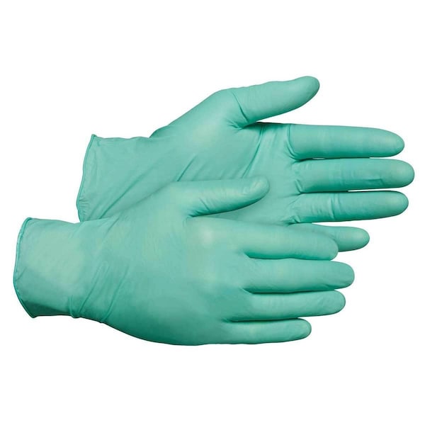 Ansell NeoTouch, Guantes Desechables de Neopreno, 5.1 mil de grosor, Neopreno, Sin Polvo, Talla L, 100 piezas, Verde - 25-101 L