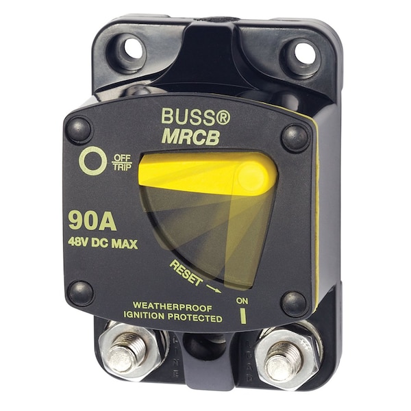Blue Sea Systems Circuit Breaker, 187 Series, 90A, Not Rated, 5kA at 14V DC - 7143