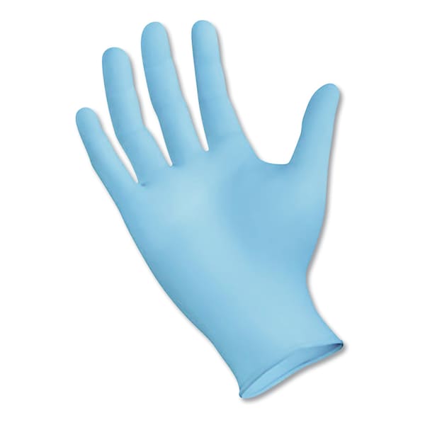 Guantes Boardwalk, 5 mil de grosor en la palma, de nitrilo, sin talco, tamaño mediano, paquete de 100 unidades, color azul - 382MBXA