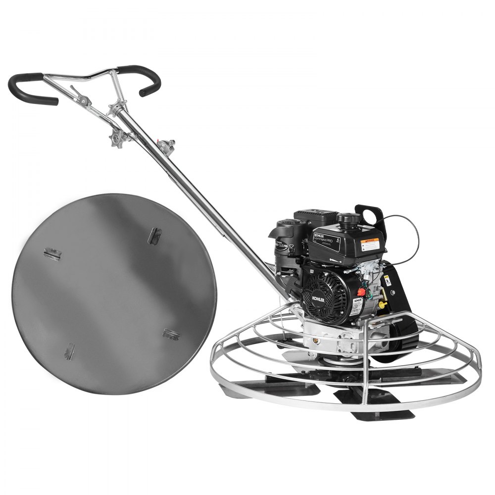 VEVOR Power Walk-Behind Cement Trowel 38” 6HP Gas-Powered with Float Pan Blade - DLMDJS36INCHFI9LMV0