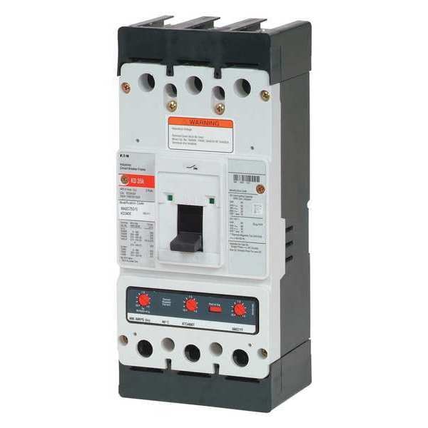 Eaton Molded Case Circuit Breaker, KD Series, 400A, 3 Pole, 600V AC, 65kA at 240V AC - KD3400