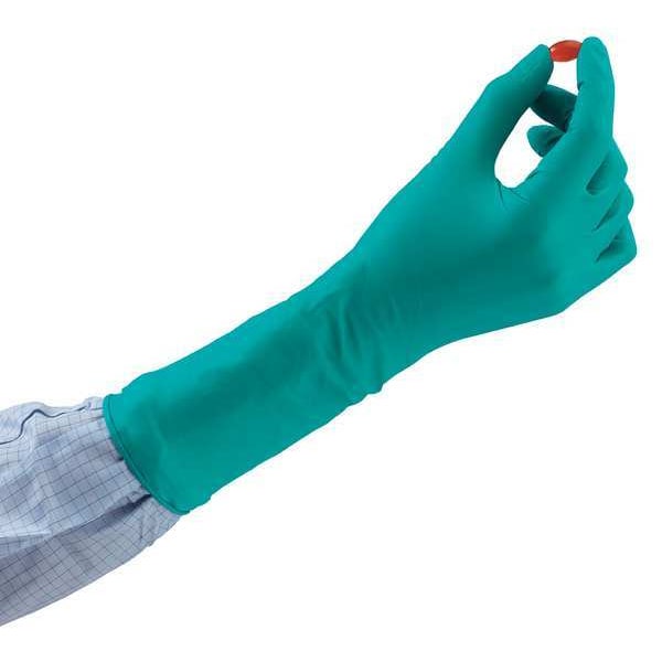 Ansell TouchNTuff 93-300, Guantes Desechables, 5.1 mil de Grosor en la Palma, Nitrilo, Sin Polvo, Talla L, 1000 Piezas, Color Verde - 93-300