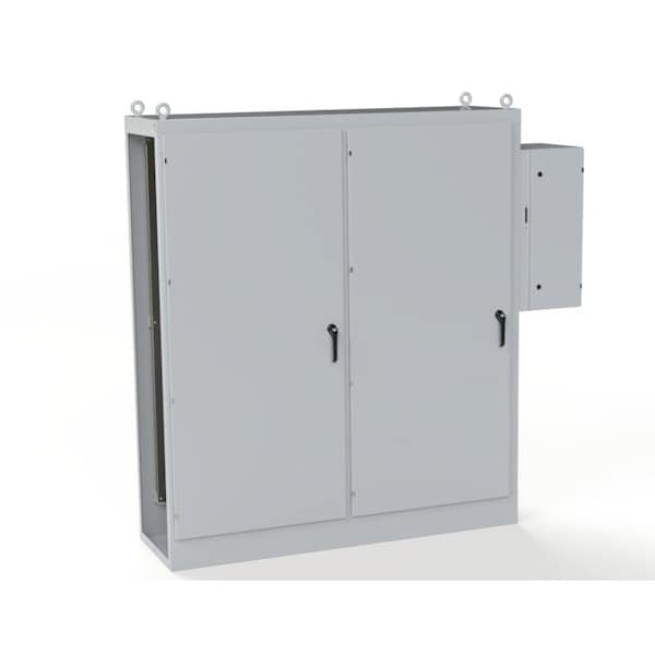 Saginaw Control & Engineering Carbon Steel Electrical Enclosures, 90 in H, 24 in D, 78-3/4 in W, NEMA 3R, 12, 13, Hinged - SCE-90XDR2D24G