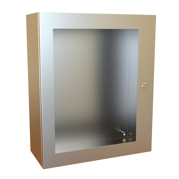 Hammond Stainless Steel Electrical Enclosures, 24 in H, 8 in D, 20 in W, NEMA 4X, Hinged - EN4SD24208WSS