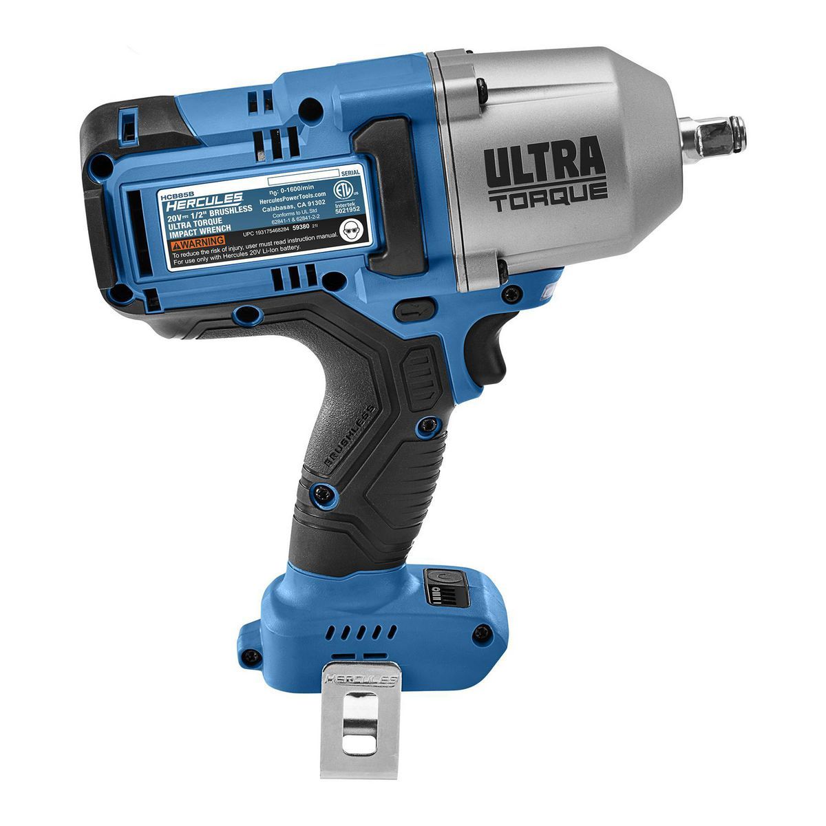 Llave de impacto Hercules 20V sin escobillas inalámbrica de 1/2 pulg. Ultra torsión - Solo herramienta - 59380