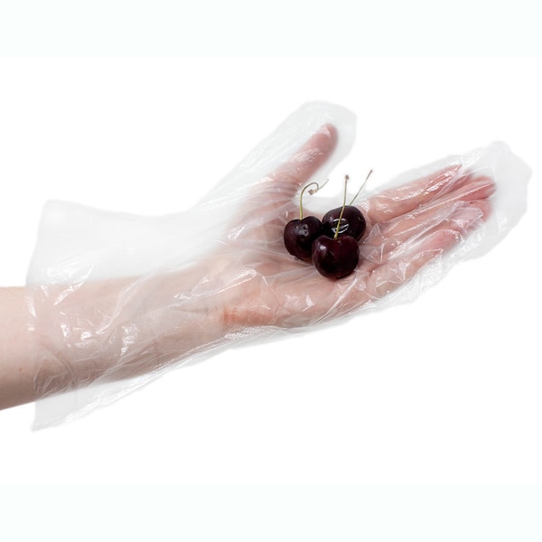 Guantes Desechables de Polietileno de Alta Densidad Kleen Chef, Talla Única, 525 piezas - BL-KCFS-MS-HDPE-CLDG-03