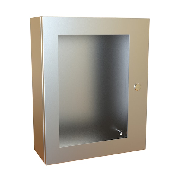 Hammond Stainless Steel Electrical Enclosures, 20 in H, 6 in D, 16 in W, NEMA 4X, Hinged - EN4SD20166WSS