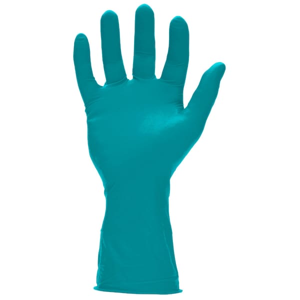 Guantes de examen de nitrilo Sw Safety Powerform, 6.2 mil de grosor en la palma, nitrilo, sin polvo, tamaño grande, paquete de 50, color turquesa - N127364