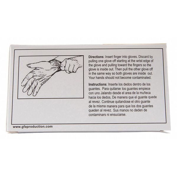Guantes de Examen Unitizados Zoro Select, Palma de 0.4 mil, Elastómero Cohesivo Sintético, Sin Polvo, Talla L, 4 paquetes, Blanco - 9999-1101