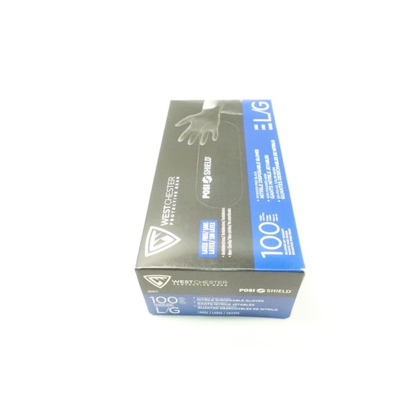 Equipo de Protección de West Chester PosiShield, Guantes Desechables de Nitrilo, Nitrilo, L, 100 Paq - 2920/L