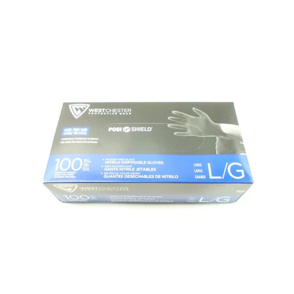 Equipo de Protección de West Chester PosiShield, Guantes Desechables de Nitrilo, Nitrilo, L, 100 Paq - 2920/L