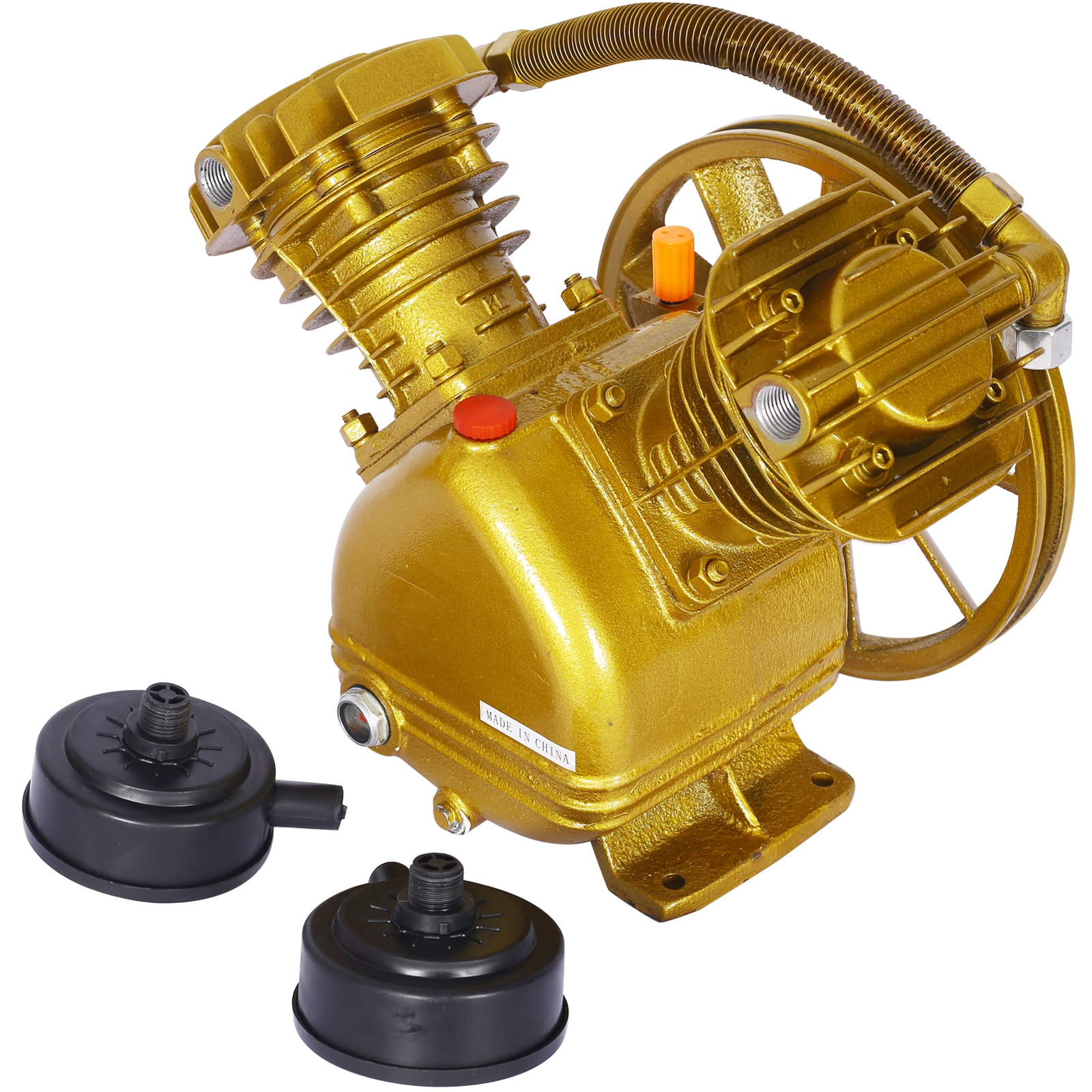Bomba de Compresor de Aire Eléctrico EXTRAUP, 3HP, 120V, 32.6 libras, 8.8CFM, Compresor de Pistón, Hierro Fundido, Diseño de Cilindro en V, Accesorios Incluidos - YHLW46541457