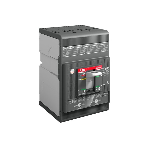 Abb Molded Case Circuit Breaker, XT2L Series, 15A, 3 Pole, 600V AC, 200kA - XT2LU3015MFF000XXX