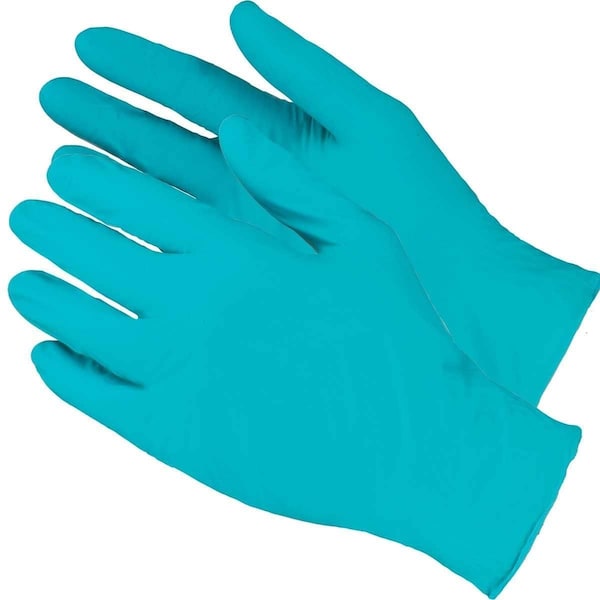 Ansell TouchNTuff 92-500, Guantes Desechables de Nitrilo, 4.3 mil Palm, Nitrilo, con Polvo, XL, Paquete de 100, Verde - 92-500 XL