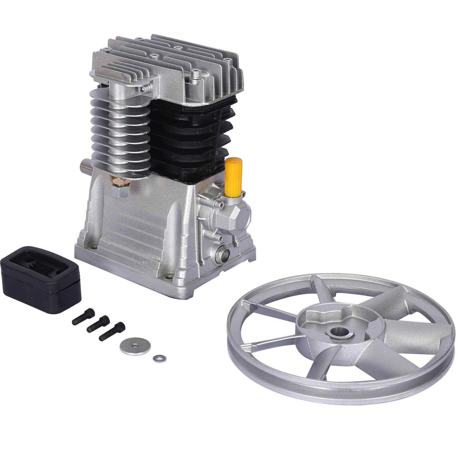 Compresor de aire eléctrico portátil EXTRAUP con accesorios incluidos, 2HP, 120V, 6CFM, 115 PSI, Compresor de pistón, material de aluminio - YHLW46541454