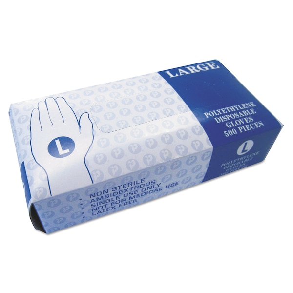 Guantes Desechables Inteplast Group, 3 mil de Espesor en la Palma, de Polietileno, sin Polvo, Talla L, Paquete de 2000 Piezas, Transparentes - GL-LG2K