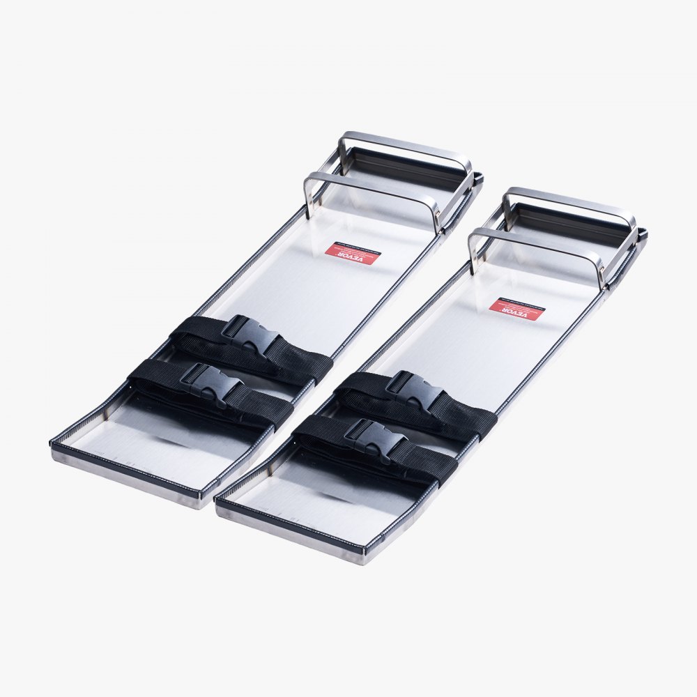 VEVOR Concrete Knee Boards Stainless Steel, 28'' x 8'' Concrete Sliders, Knee Boards For Concrete, Concrete Knee Pads Pair Moving Sliders, with Board Straps for Cement and Concrete Finishing - HNTXGBBXGHBDO21DGV0